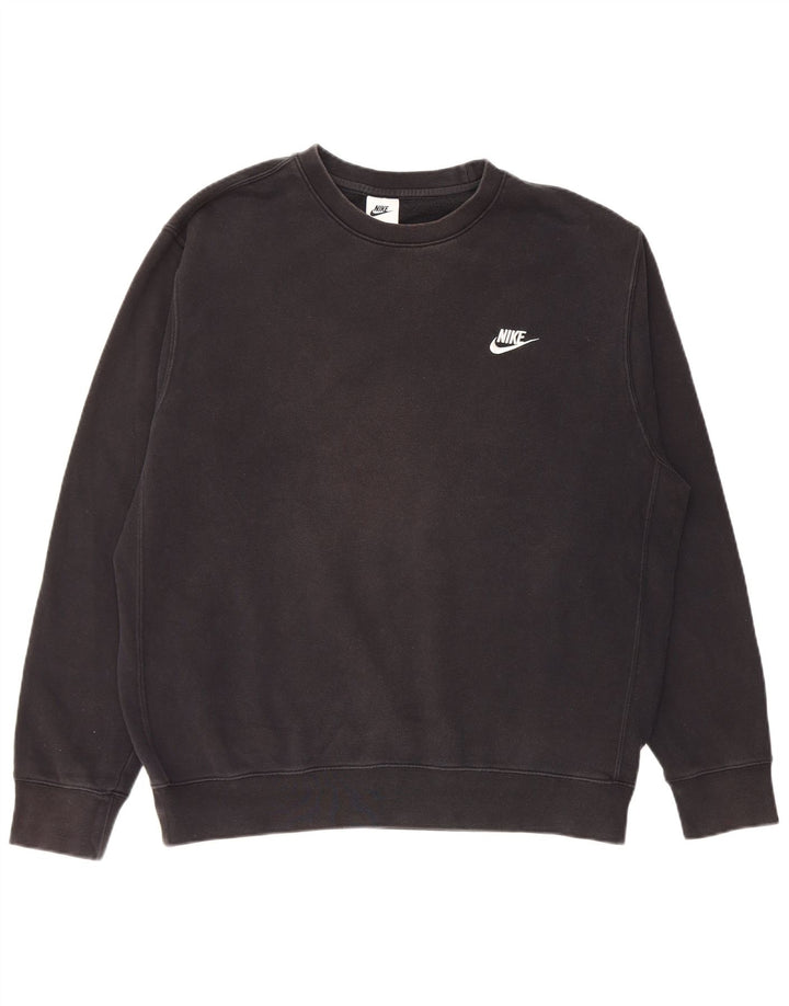 Nike Herren-Sweatshirt-Pullover, groß, schwarze Baumwolle