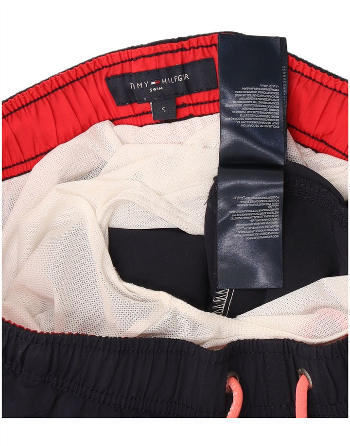 Tommy Hilfiger Herren-Badeshorts, klein, marineblaues Nylon