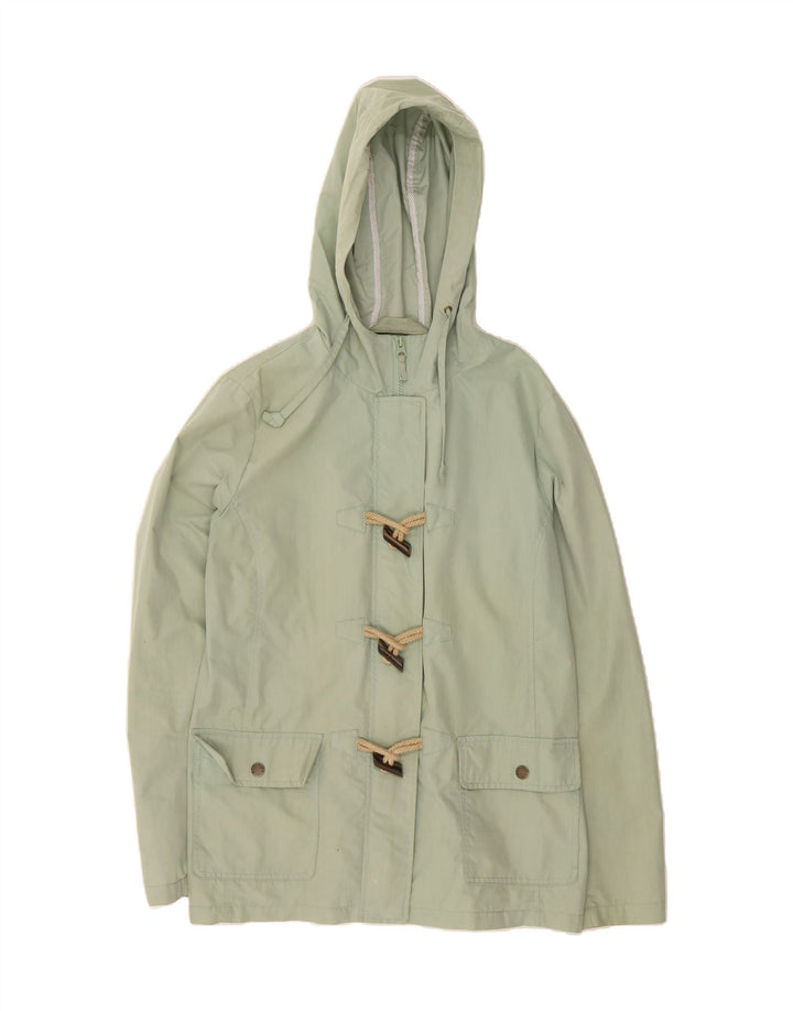 FAT FACE Womens Hooded Duffle Jacket UK 12 Medium  Green Cotton Vintage Fat Face and Second-Hand Fat Face from Messina Hembry 