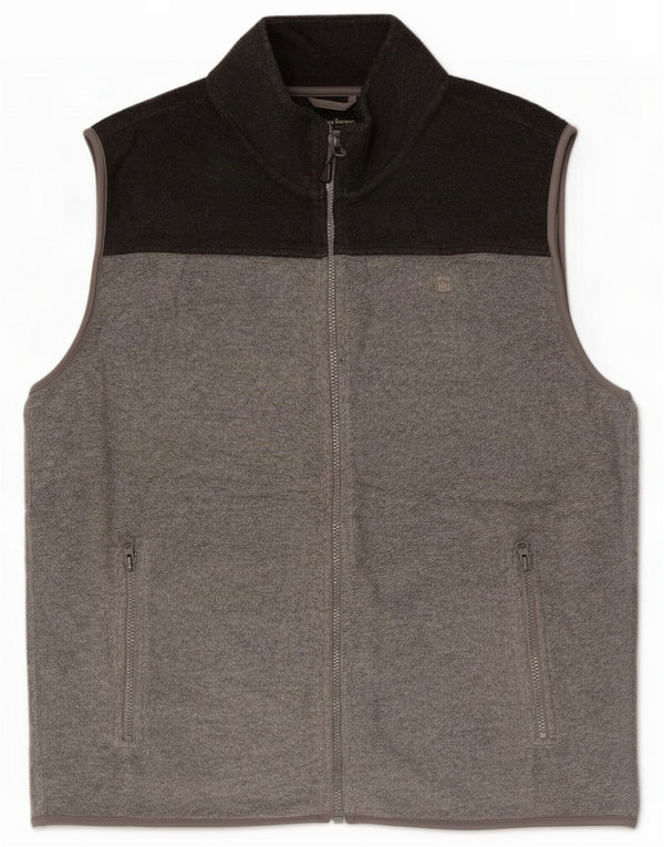 James Pringle Mens Fleece Gilet UK 40 Large Grey Colourblock Polyester