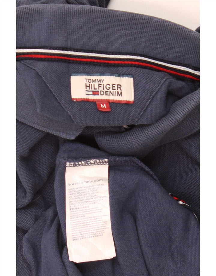 Tommy Hilfiger Herren-Poloshirt, mittelmarineblaue Baumwolle