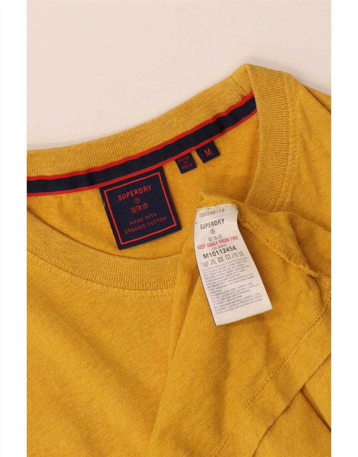 Superdry Herren T-Shirt-Oberteil aus mittelgelber Baumwolle