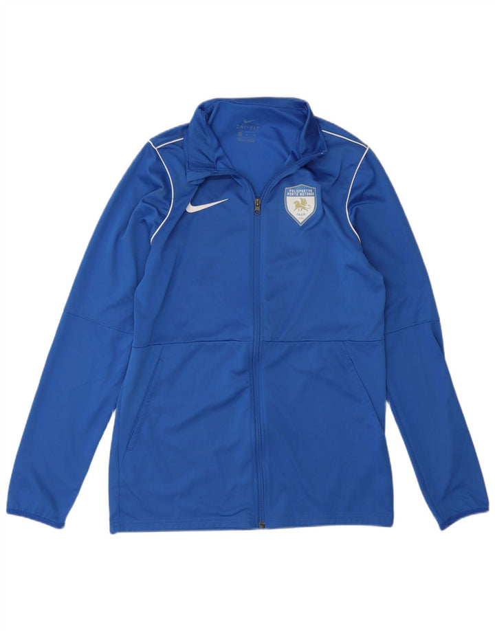 Nike Damen-Trainingsanzugoberteil mit Grafik, Mittelblau, Polyester, Sport