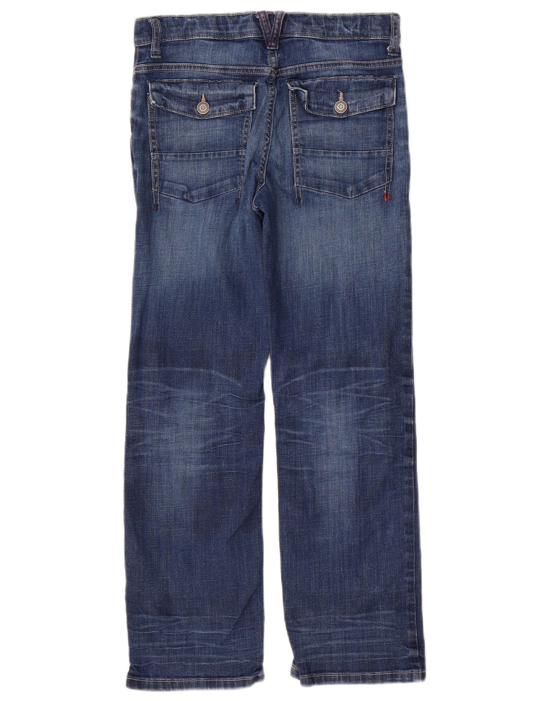 TOMMY HILFIGER Jungen Straight Jeans 11-12 Jahre W28 L26 Blaue Baumwolle
