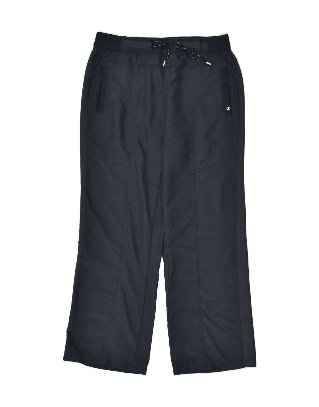 CHAMPION Womens Tracksuit Trousers XL Navy Blue Polyester | Vintage Champion | Thrift | Second-Hand Champion | Used Clothing | Messina Hembry 