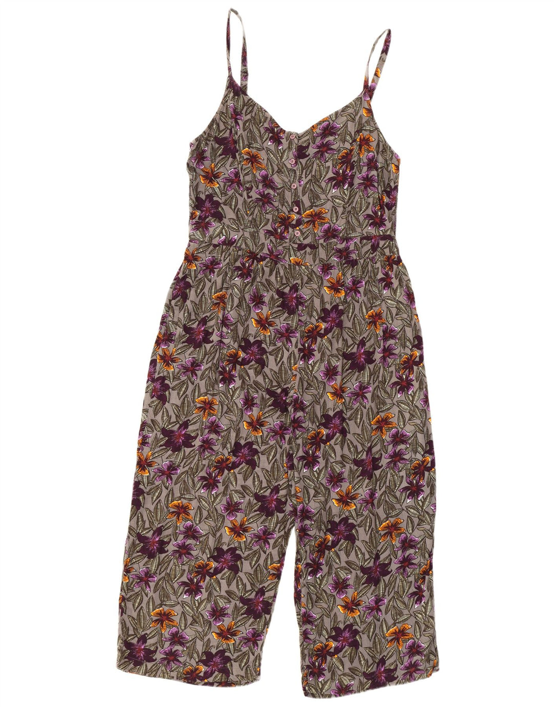 Fat Face Damen-Overall, ärmellos, Gr. 44, groß, mehrfarbig, mit Blumenmuster