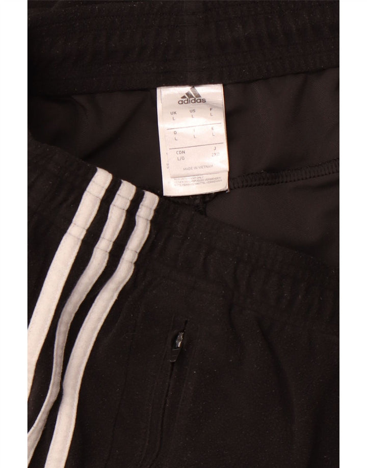 ADIDAS Herren-Trainingshose, Jogginghose, Größe L, Schwarz, Polyester