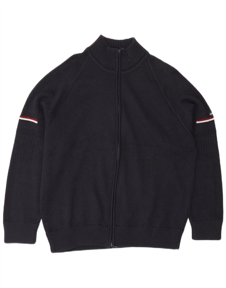 Navigare Herren-Strickjacke, große marineblaue Wolle