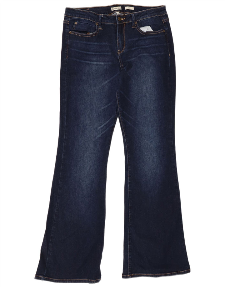 CALVIN KLEIN Damen Schlagjeans US 10 Medium W30 L32 Blaue Baumwolle