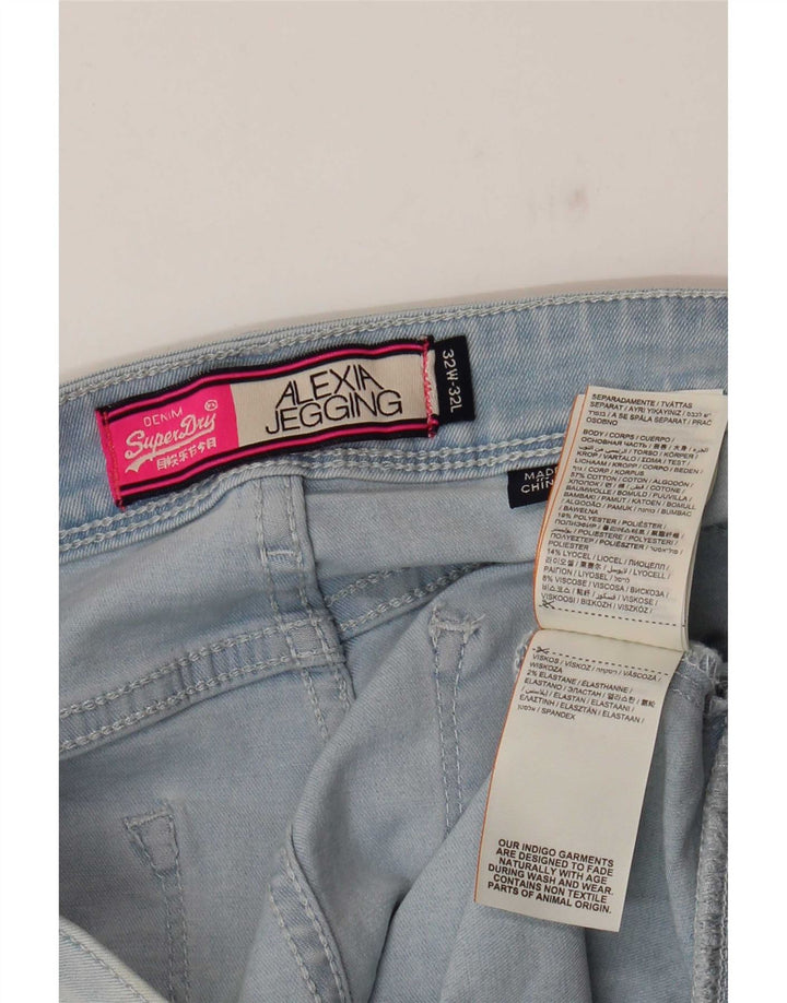 Superdry Damen Jegging Jeans W32 L32 Blaue Baumwolle