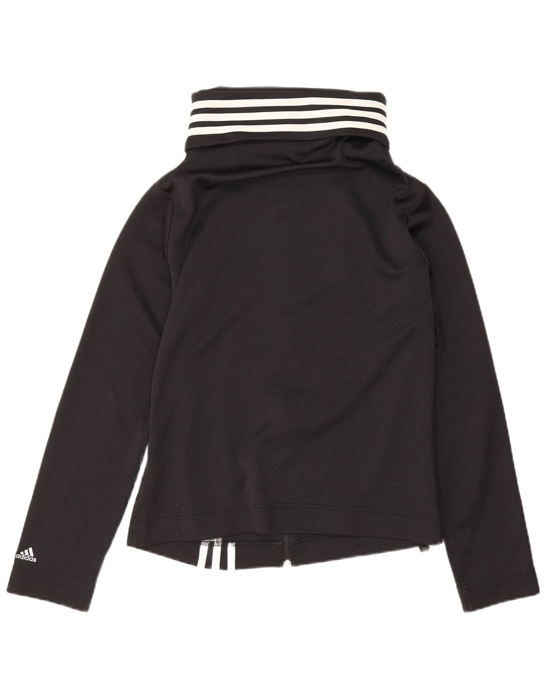Adidas Damen Trainingsanzug Top Jacke UK 14 Medium Schwarz Polyester