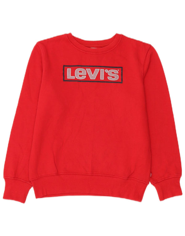 Levi's Jungen-Sweatshirt mit Grafik, 15–16 Jahre, rote Baumwolle