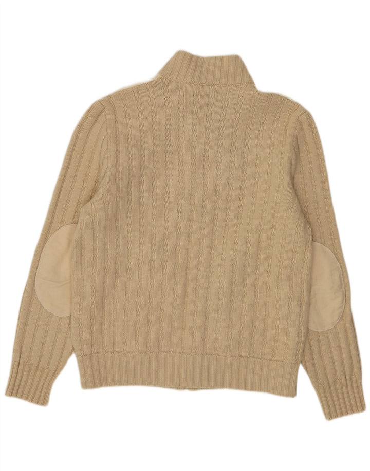 Gas Damen-Cardigan-Pullover UK 16 Große beige Wolle