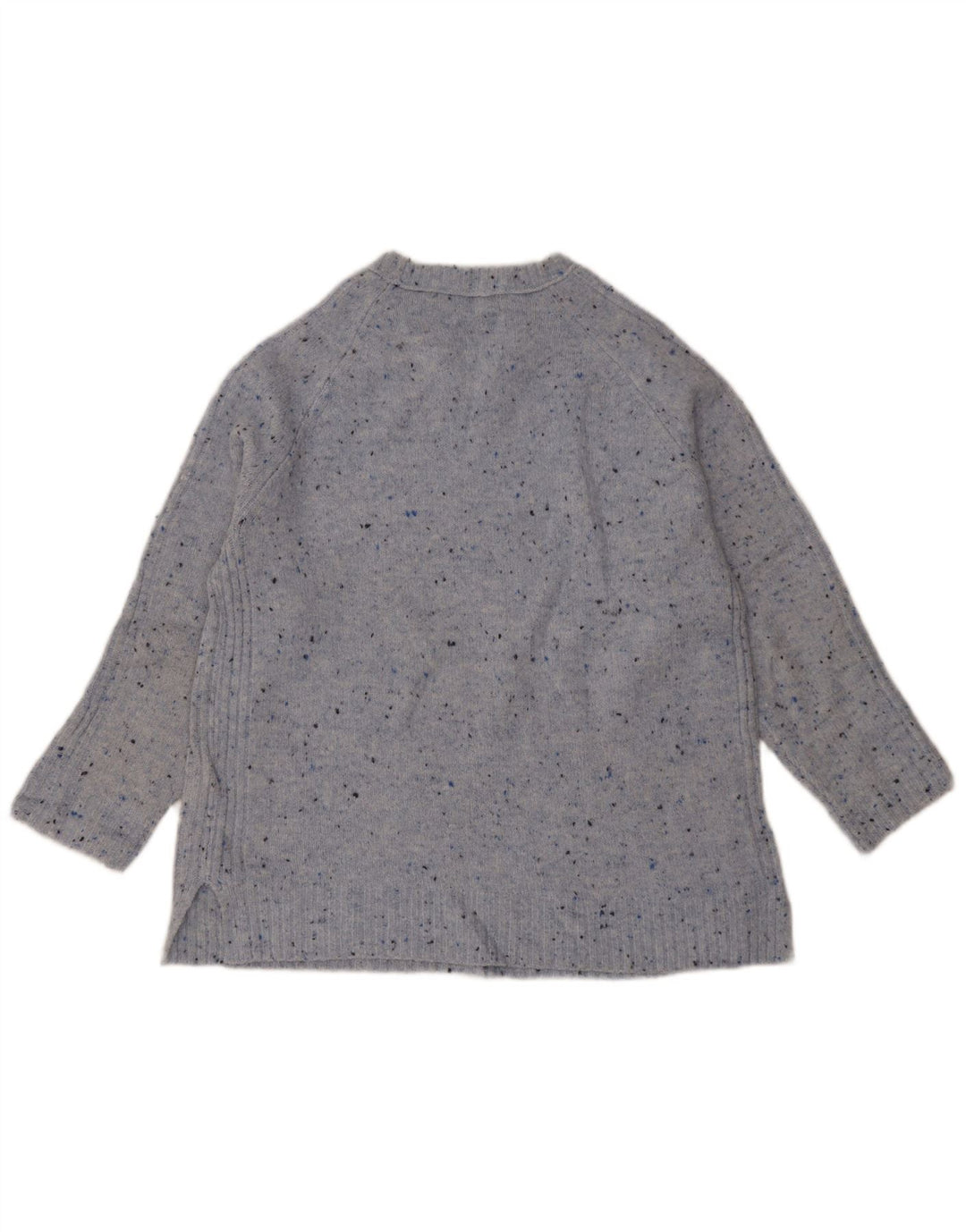 Marks & Spencer Damen-Pullover mit Rundhalsausschnitt, Gr. 14, Mittelblau meliert