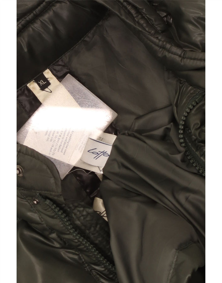 Lotto Damen-Jacke mit Kapuze, gepolstert, UK 18, XL, Khaki, Polyamid