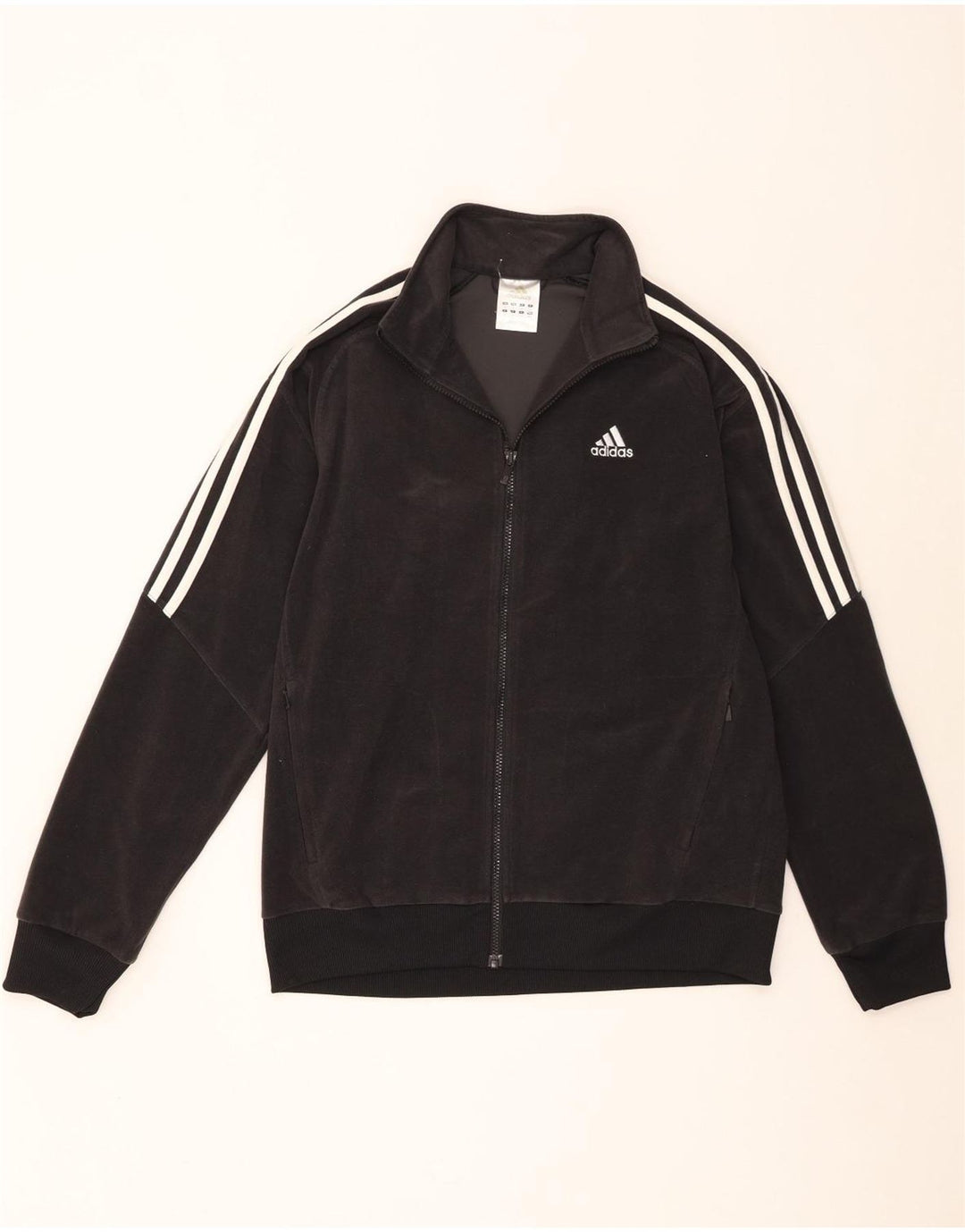 Adidas Herren Fleecejacke UK 38 Medium Schwarz Polyester
