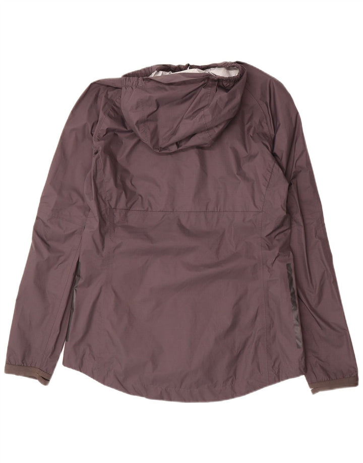 ADIDAS Damen Regenjacke mit Kapuze UK 12/14 Mittelschwarzes Nylon