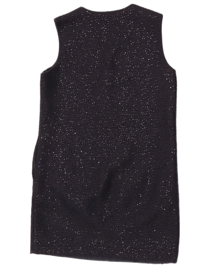 Cos Ärmelloses Damen-Etuikleid mit Pailletten, EU 38, mittelmarineblaues Polyester