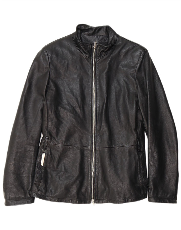 Coconuda Damen Lederjacke UK 12 Mittelschwarzes Leder