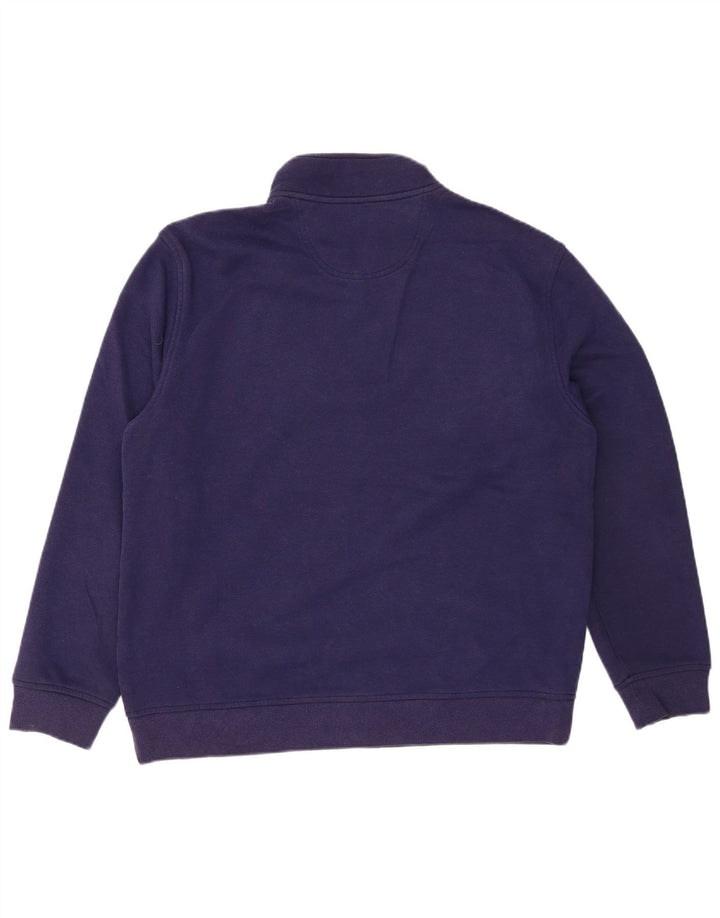 ADVANTAGE Herren-Sweatshirt mit Reißverschluss am Hals, großes marineblaues Polyester