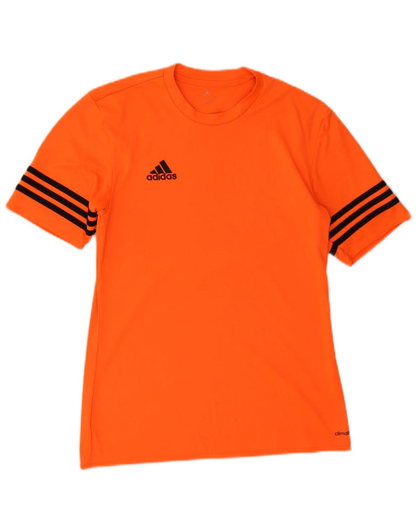ADIDAS Herren Climalite T-Shirt Top Small Orange Polyester