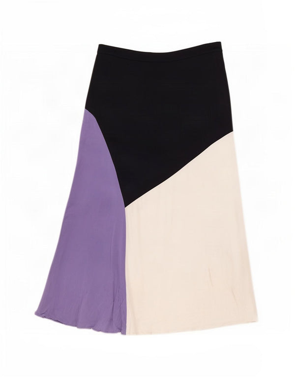 Max&Co. Womens A-Line Skirt UK 10 Small W27 White Colourblock Viscose