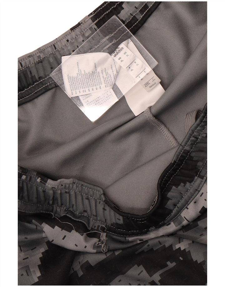 ADIDAS Herren-Trainingshose, XL, grau, Camouflage-Polyester