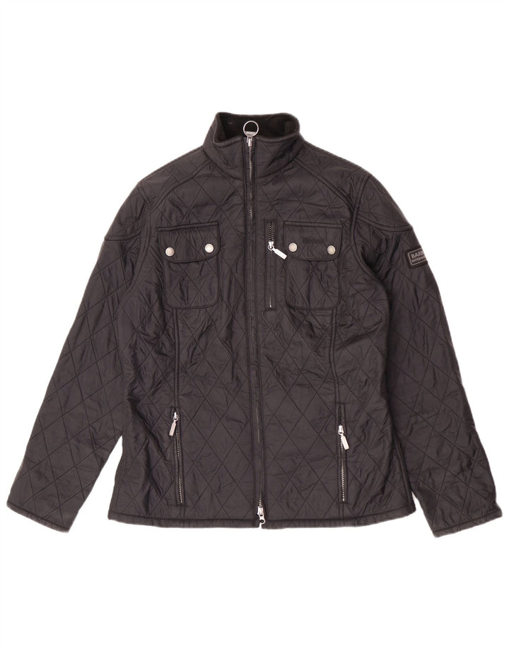 Barbour Damen Steppjacke UK 12 Medium Schwarz Polyamid