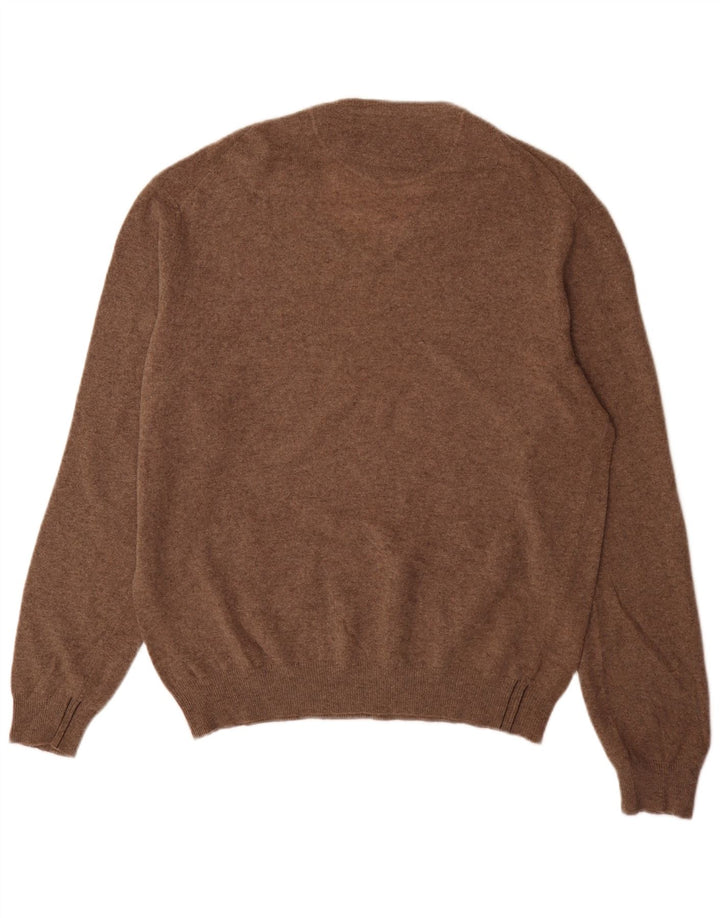 Marlboro Classics Herren-Pullover mit V-Ausschnitt, XL, Braun