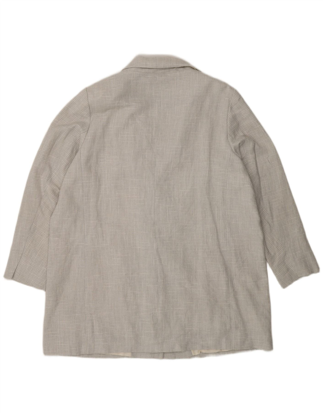 Marks & Spencer Zweireihiger Damenmantel UK 20 2XL Blau kariertes Polyester