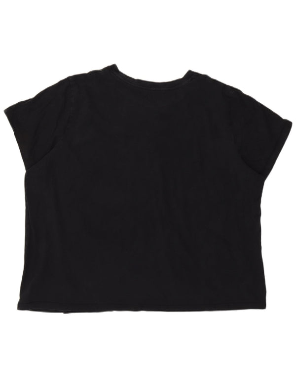 Levi's Damen T-Shirt Top UK 20 2XL Schwarz Baumwolle