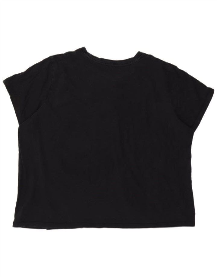 Levi's Damen T-Shirt Top UK 20 2XL Schwarz Baumwolle
