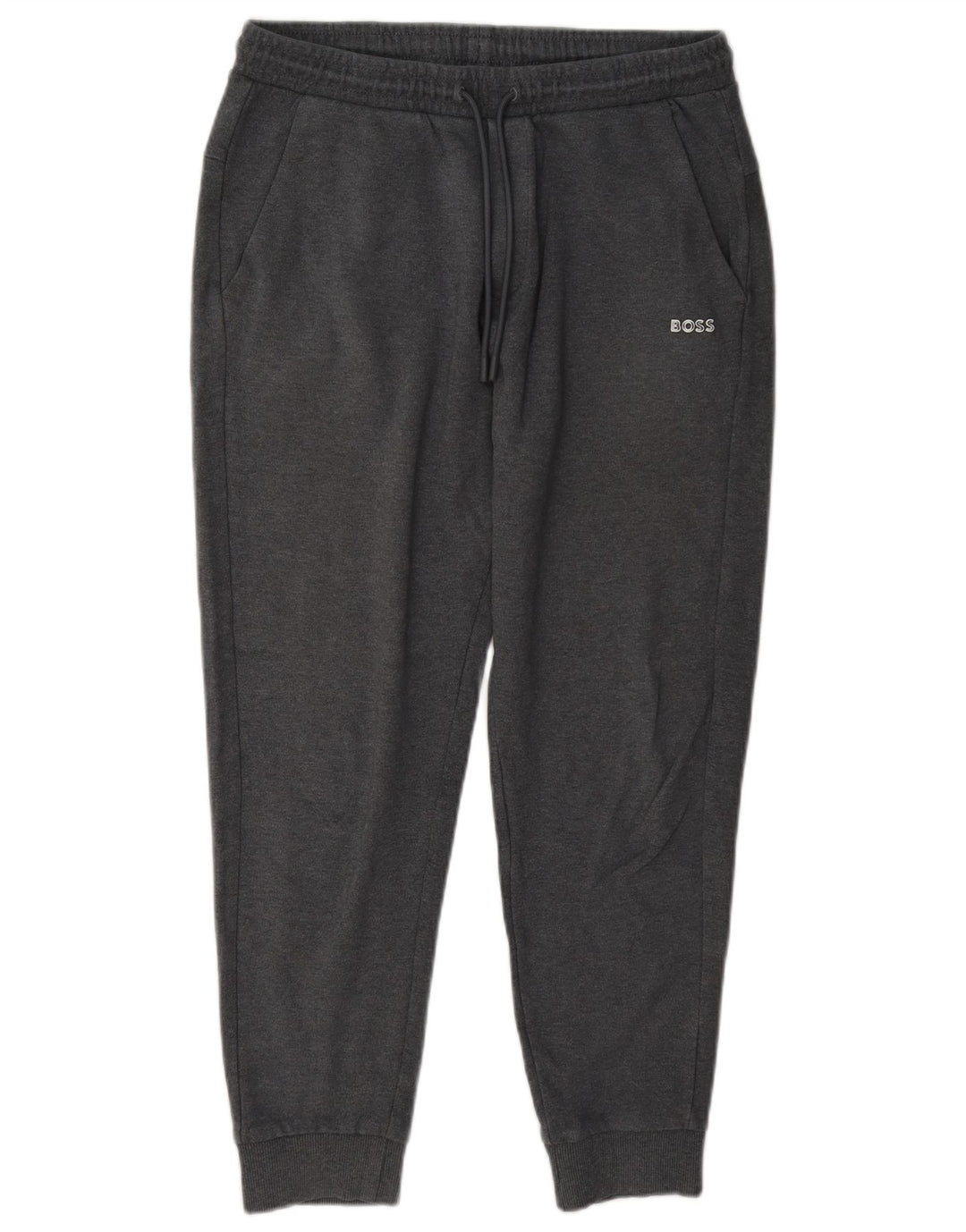 Hugo Boss Herren-Trainingshose, Jogginghose, klein, graue Baumwolle