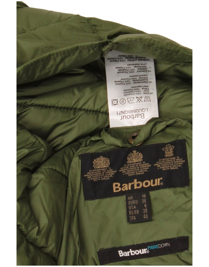 Barbour Damen Übergroße gepolsterte Jacke UK 10 Small Khaki Polyester