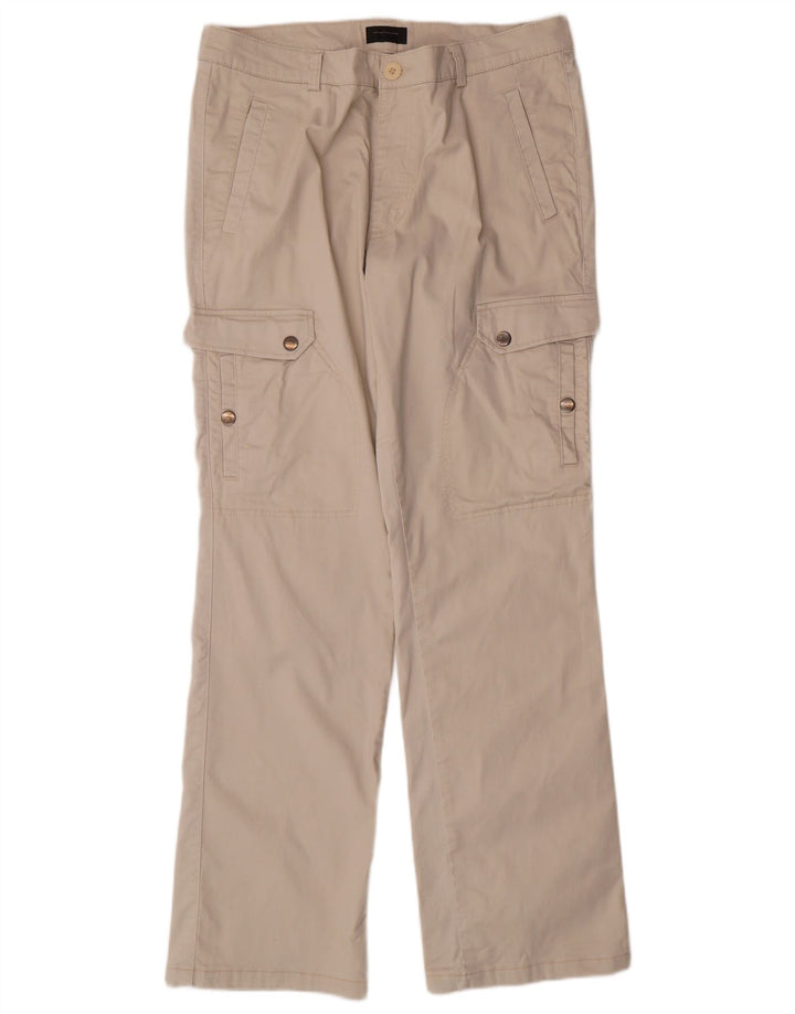 Sergio Tacchini Herren Bootcut Cargohose W36 L32 Beige Baumwolle