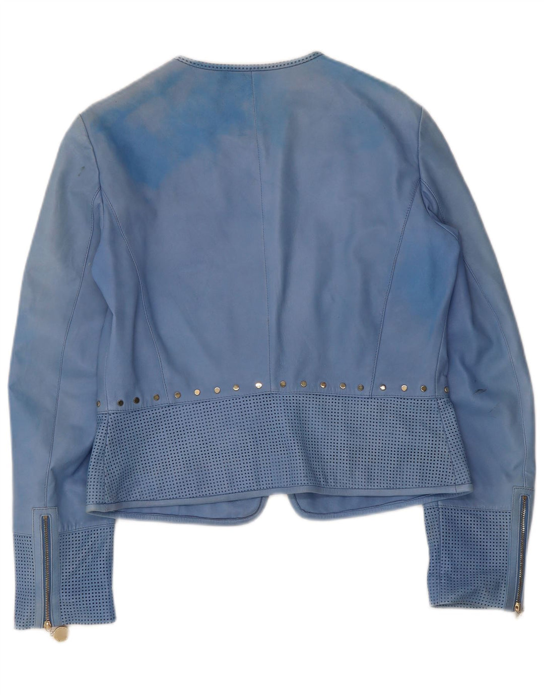 Penny Black Damen Leder Bomberjacke UK 14 Großes blaues Leder