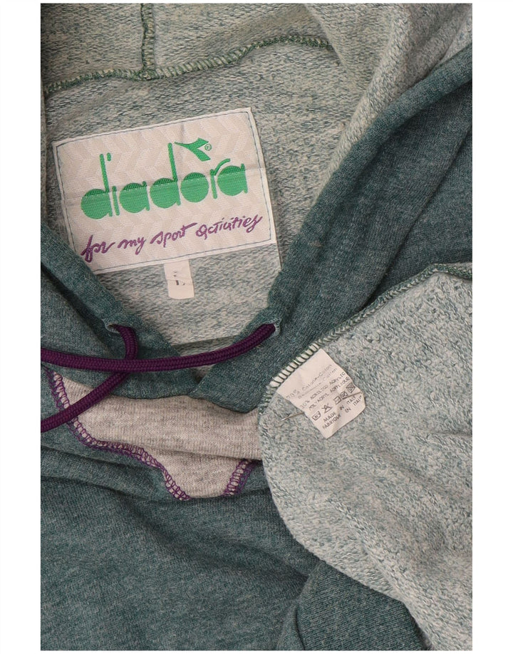 DIADORA Herren-Kapuzenpullover, ärmellos, groß, aus blauer Baumwolle