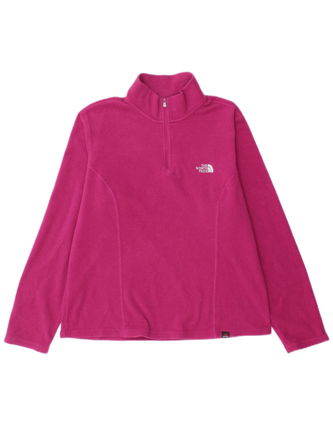 The North Face Damen-Fleecepullover mit Reißverschluss am Hals, UK 16, Größe L, Rosa, Polyester