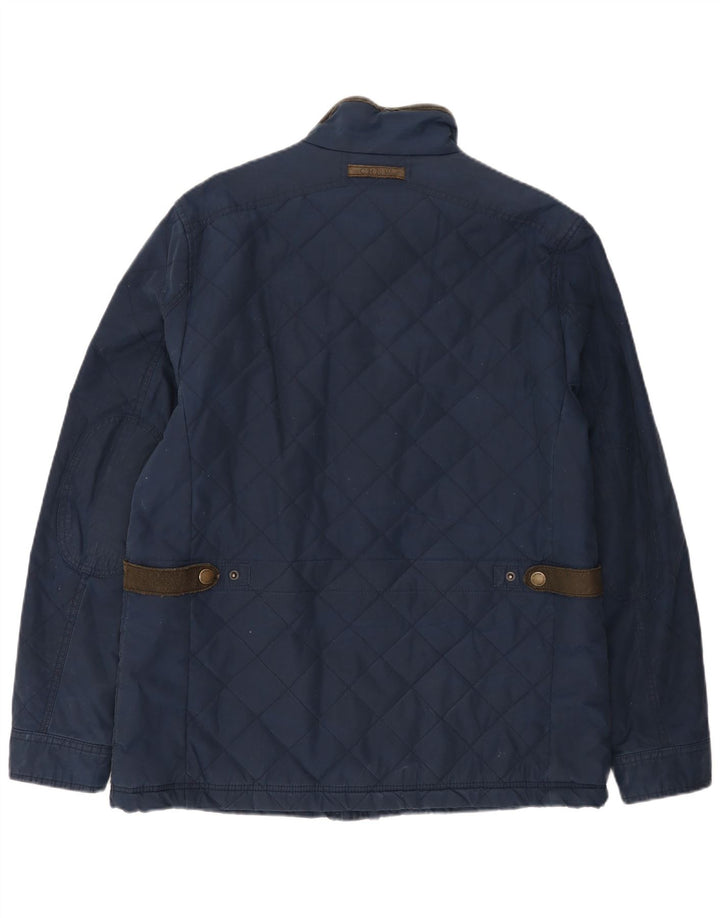 Crew Clothing Herren-Steppjacke, UK 40, Größe L, Marineblau, Baumwolle