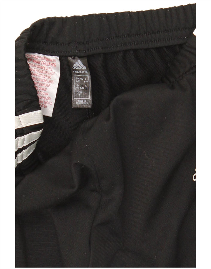 ADIDAS Girls Tracksuit Trousers 6-7 Years  Black Polyester