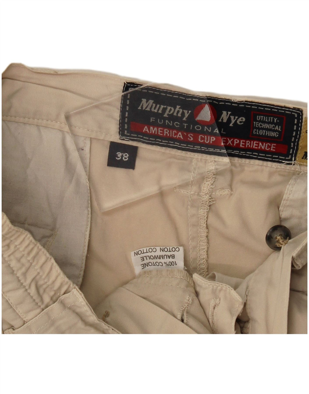 Murphy & Nye Herren Cargoshorts W38 XL Beige Baumwolle
