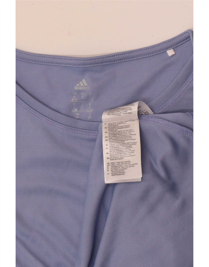 Adidas Damen Lauf-T-Shirt Top UK 8/10 Small Lila Polyester