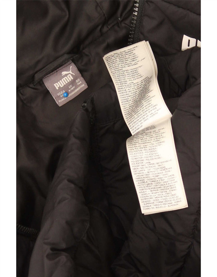 Puma Jungen Kapuzenjacke, gepolstert, 9–10 Jahre, schwarzes Polyester