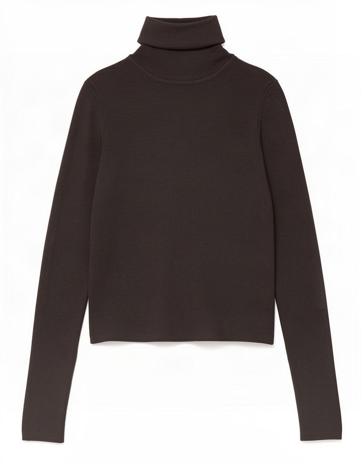 Zara Damen Crop Rollkragenpullover Pullover UK 12 Mittelgraue Viskose