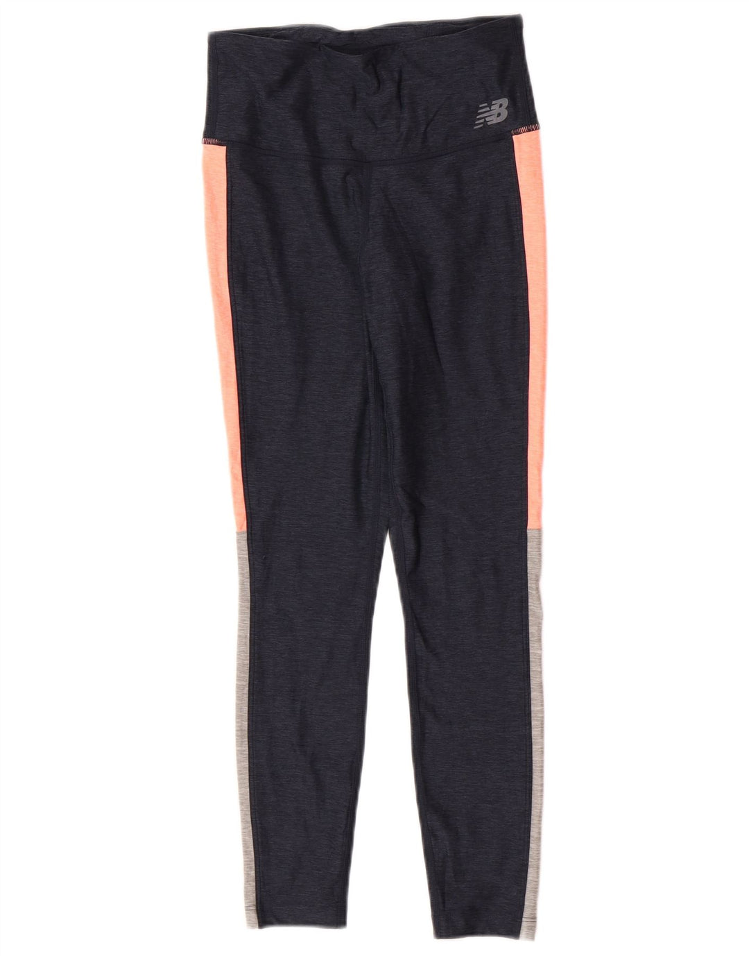 New Balance Damen Leggings UK 8 Small Marineblau Colourblock Polyester