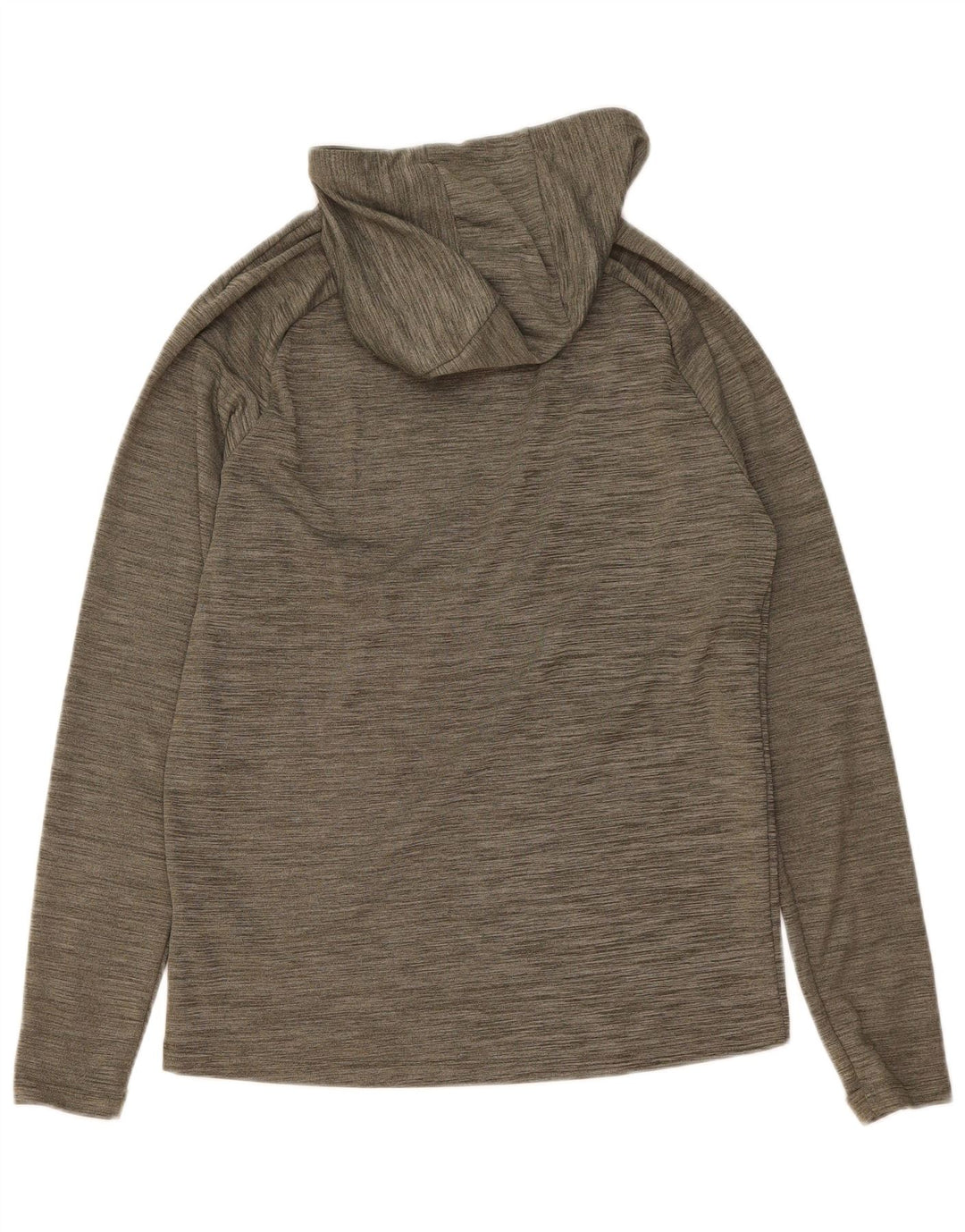 NIKE Mens Dri Fit Hooded Top Long Sleeve Medium Grey Flecked Polyester