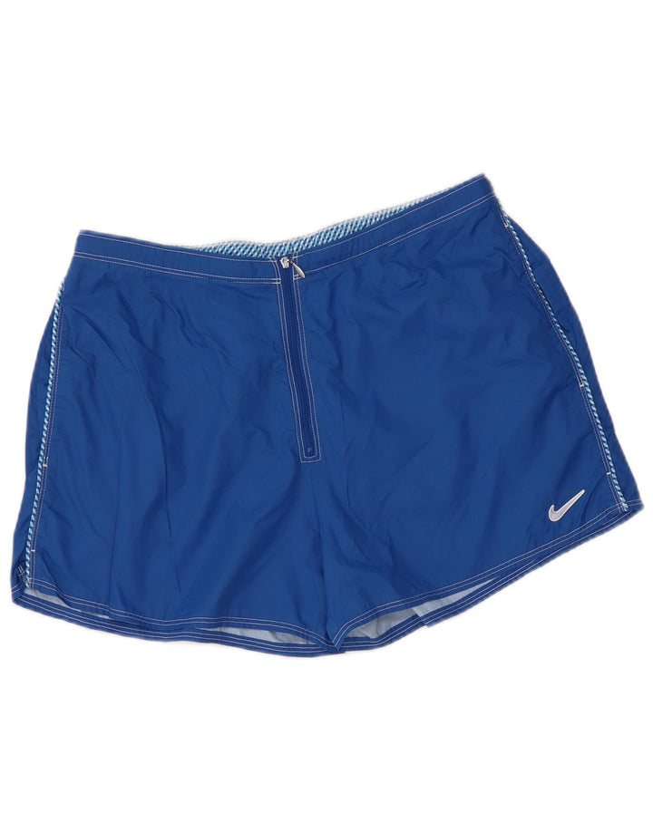 Nike Damen Sportshorts US 8/10 Mittelblaues Nylon