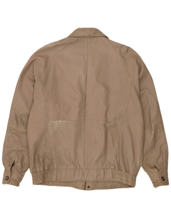 Vintage Herren Lederjacke UK 42 XL Beige