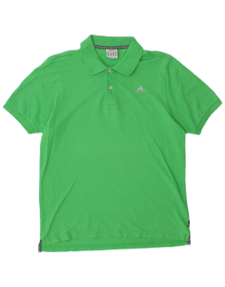 ADIDAS Herren Poloshirt Mittelgrüne Baumwolle