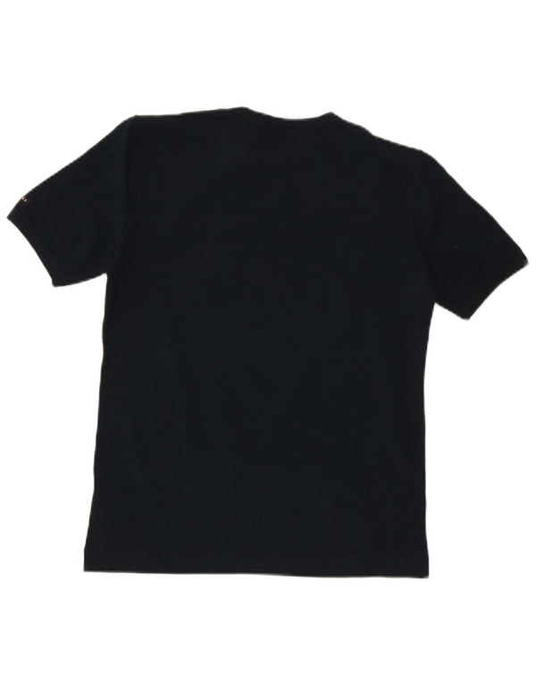 GUESS Damen T-Shirt Top UK 12 Medium Marineblau Baumwolle